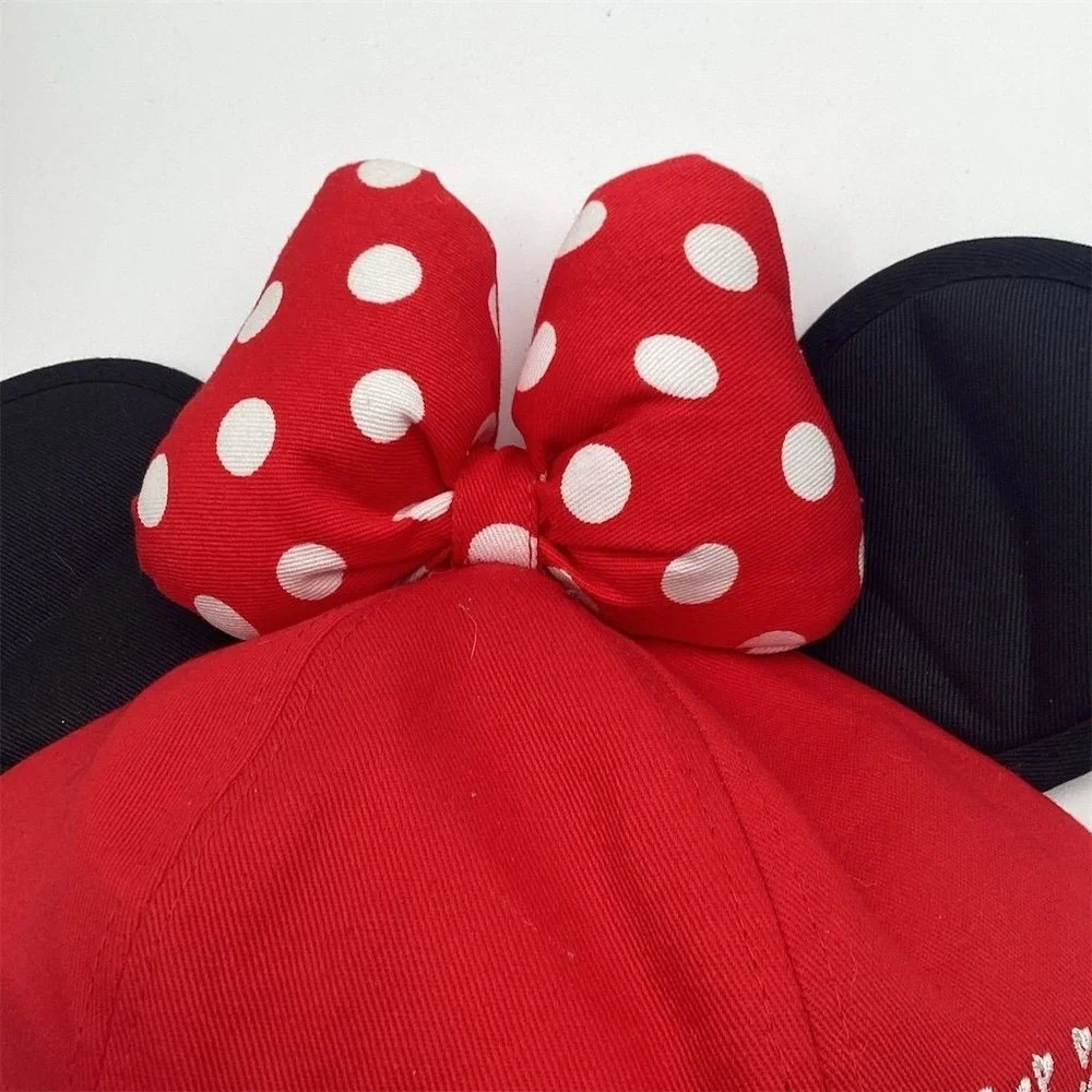 Disney‎ Parks Minnie Mouse Polka Dot Baseball Hat Cap Ears Youth Size